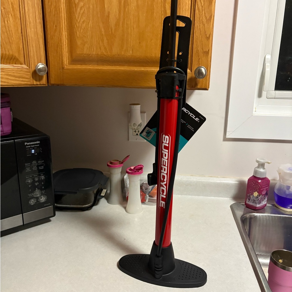 Supercycle Red Bicycle Pump: brand new never used